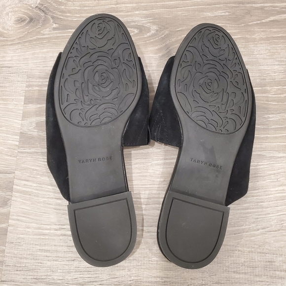 NEW Taryn Rose Vanessa Black Suede Slide Sandals - Picture 3 of 4